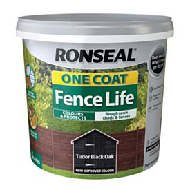 Ronseal One Coat Shed & Fence Protection Black Oak 5L