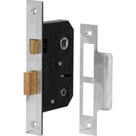 64mm Nickel Plated Mortice Bathroom Lock
