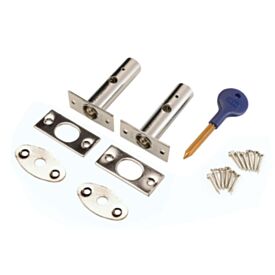 Polished Chrome Door Security Bolt (2 Pack)