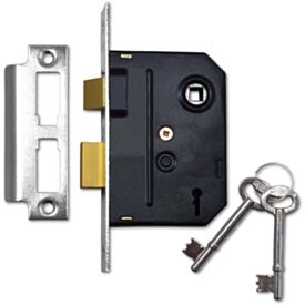 Union DY2294 2.1/2 Polished Chrome Mortice Bathroom Lock