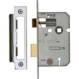 76mm Nickel Plated 3 Lever Mortice Sashlock