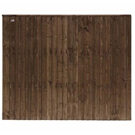 Brown Closeboard Feather Edge Fence Panel 1830 x 1500mm