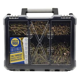 Champion Tri-Thread Plus Woodscrew Trade Case of 1,800 Mixed Screws